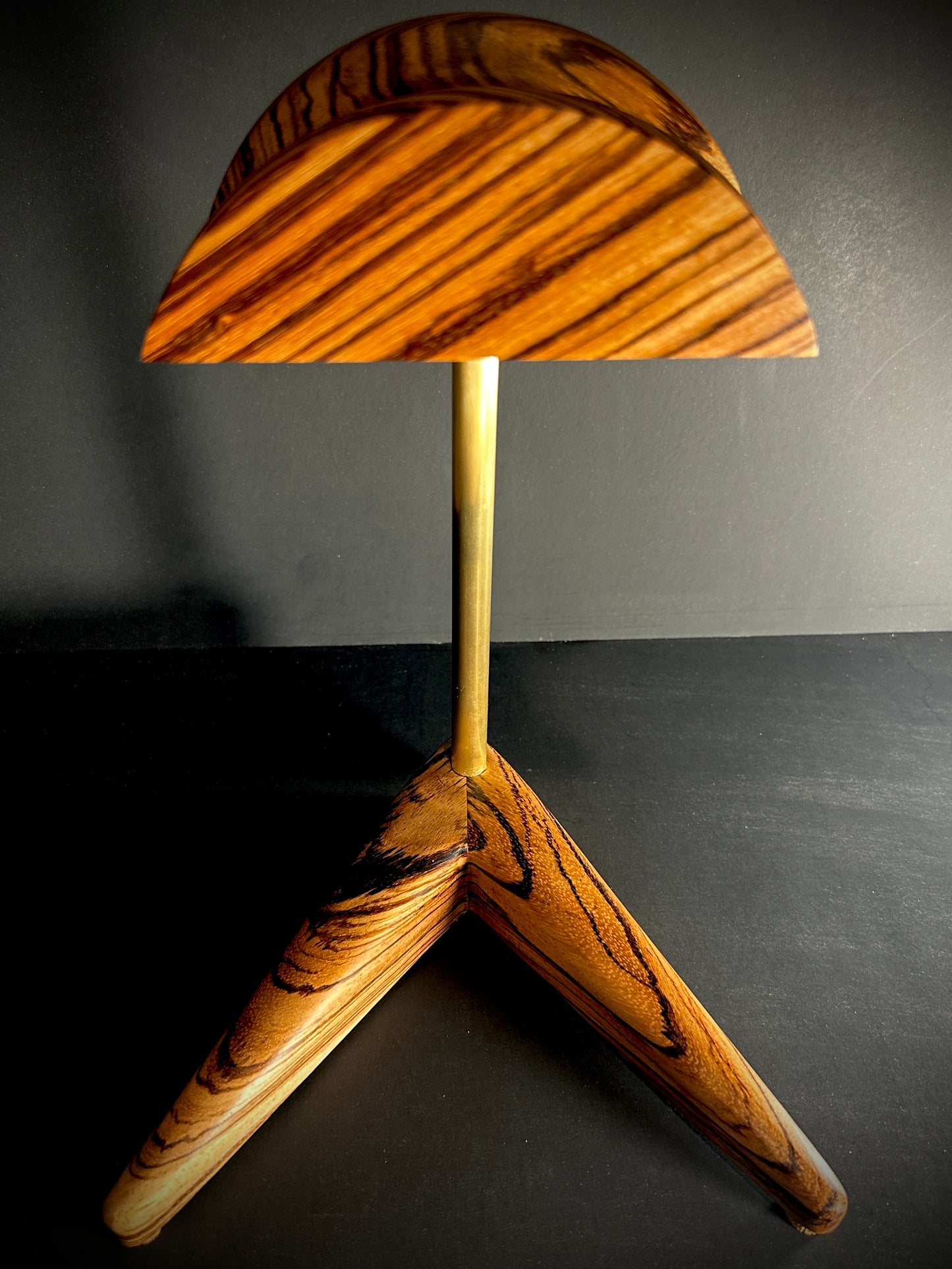 The Headliner Headphone Stand - Zebrawood