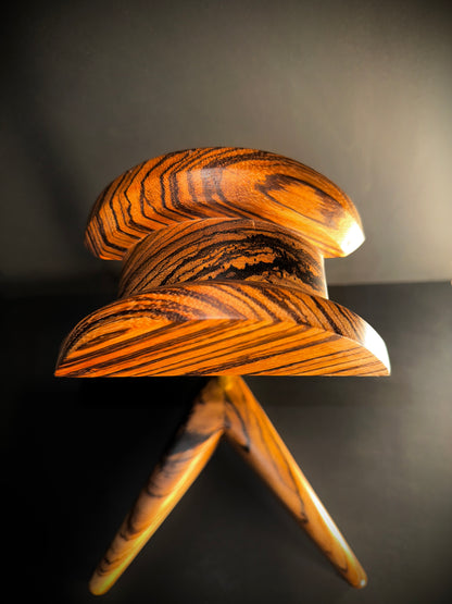 The Headliner Headphone Stand - Zebrawood